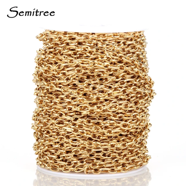 Chaînes de Corss en acier inoxydable, 1 mètre, pour bricolage, accessoires de fabrication de bijoux, résultats de colliers, fournitures de composants faits à la main 2