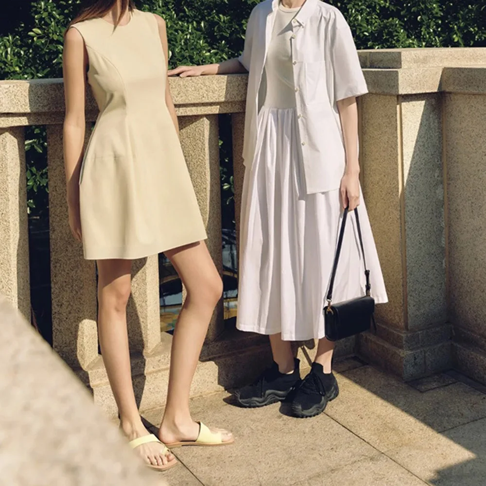 Summer Ms. JN* Ageing Pod Dress Temperament Sleeveless Short Waisted Pleated Pod Slim Dress Women
Summer Ms. JN* Ageing Pod Dress Temperament Sleeveless Short Waisted Pleated Pod Slim Dress Women