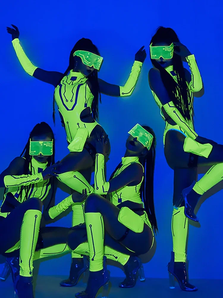 Nigtclub Pole Dance Clothing Bar Gogo Dancign Performance Jumpsuit Fluorescence Green Patent Leather Dancer Bodysuit
Nigtclub Pole Dance Clothing Bar Gogo Dancign Performance Jumpsuit Fluorescence Green Patent Leather Dancer Bodysuit