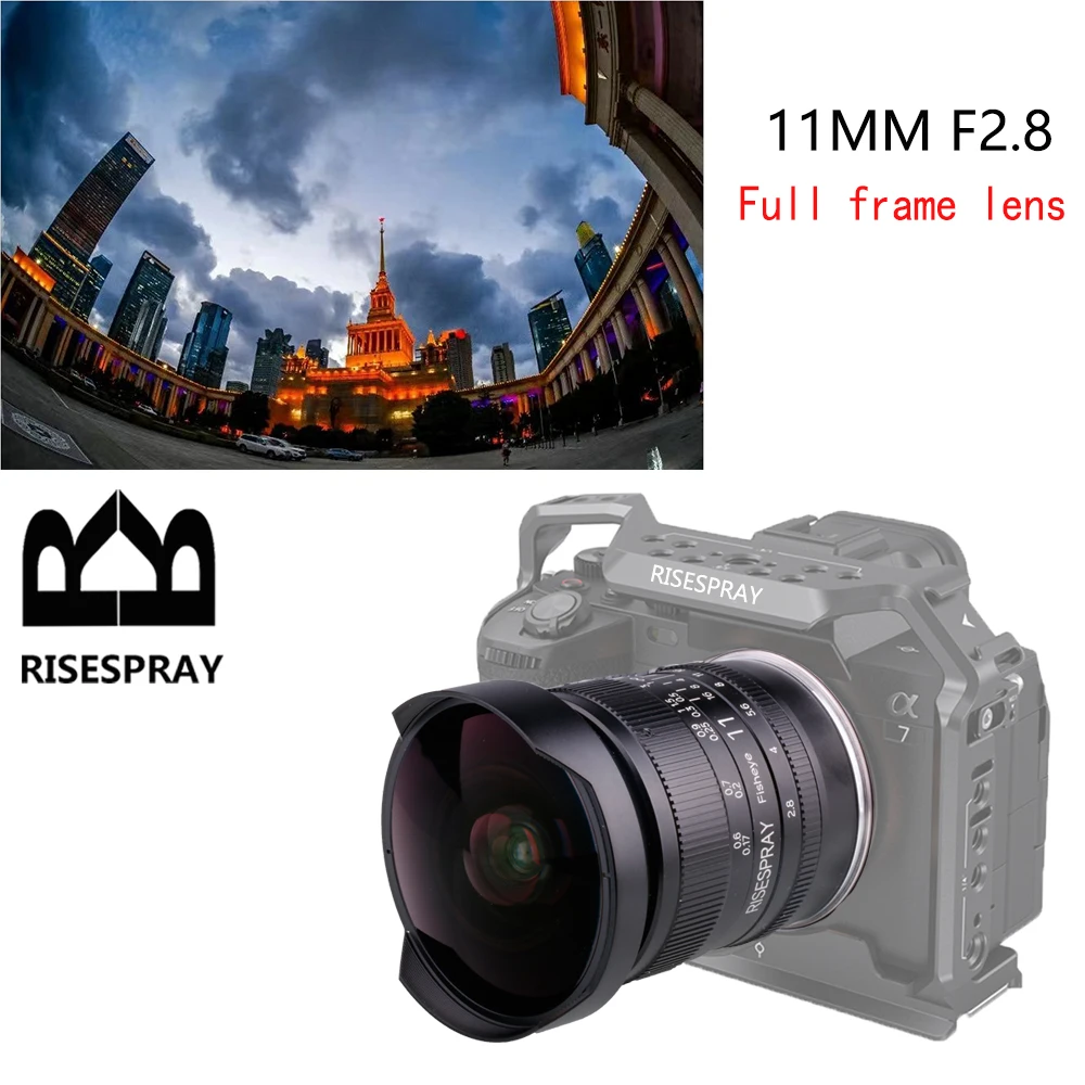 New 11mm F2.8 Full Fame Fisheye Manual Metal Camera Lens for NIKON Z5/Z6/Z7/Z6II/Z7II/Z9 Canon RF Sony A7 E-mount
New 11mm F2.8 Full Fame Fisheye Manual Metal Camera Lens for NIKON Z5/Z6/Z7/Z6II/Z7II/Z9 Canon RF Sony A7 E-mount