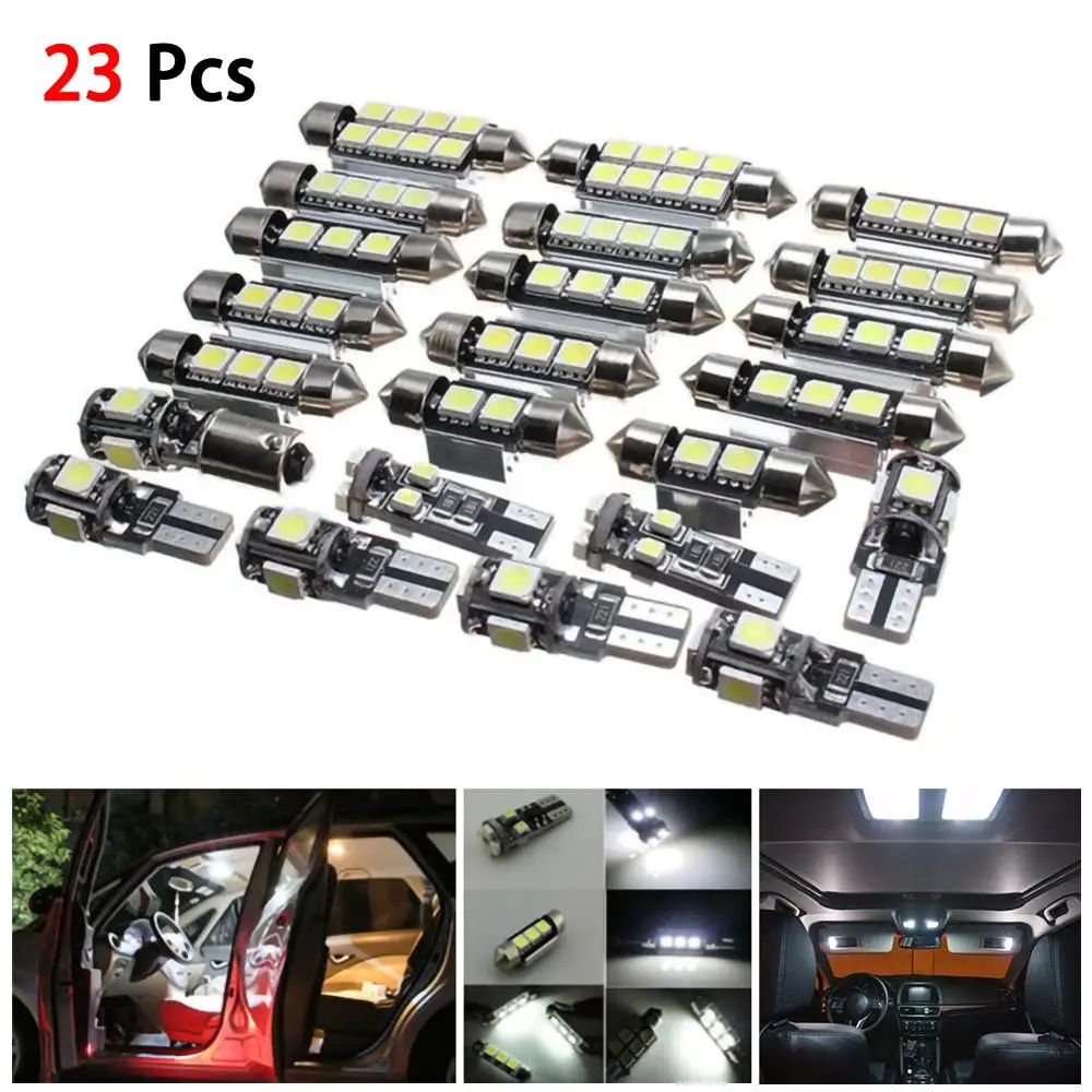 

For BMW X5 E53 2000-2006 White 6000K Car Interior Dome Lamps Car Accessories 23Pcs Car LED Interior Lights Lamp Bulbs Kits