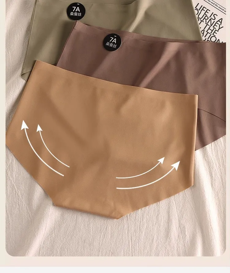 3pcs Seamless Panties Women Sexy Underwear Ice Silk Underpants Mid Waist Female Soft Solid Ultra-thin Briefs Fitness Yoga Pantys 9 Sf9eab872247c4263b88b09adab562659M