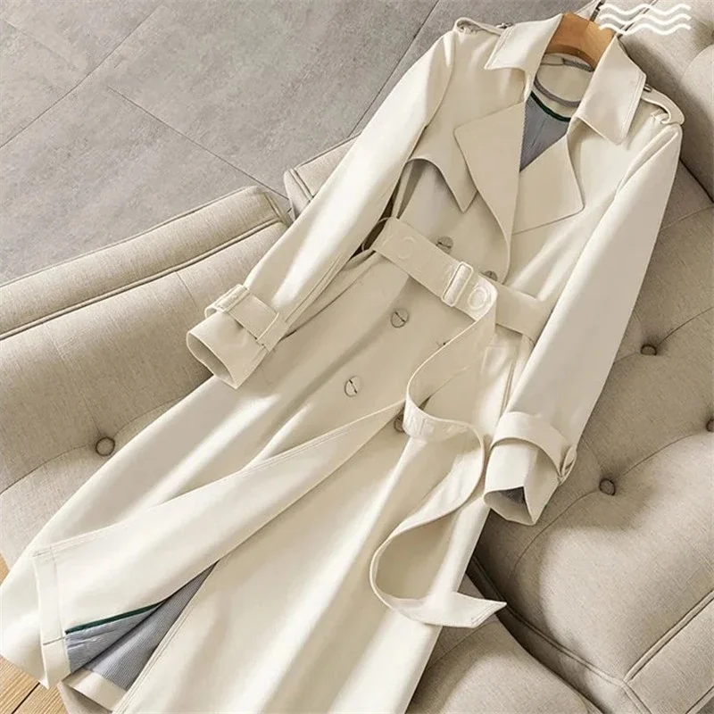Spring Autumn Casual Women Mid-length Trench Coat With Letter Embroidery Sashes Double-breasted Lapel Female Windbreaker Outwear
Spring Autumn Casual Women Mid-length Trench Coat With Letter Embroidery Sashes Double-breasted Lapel Female Windbreaker Outwear