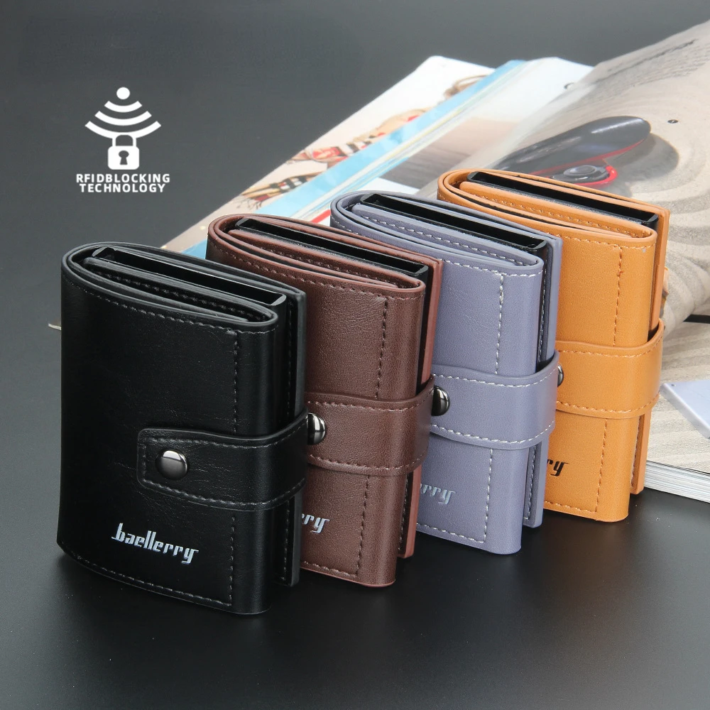 New RFID Blocking Protection Men Wallet ID Credit Card Holder Leather Metal Aluminum Business Bank Cardholder Purse
New RFID Blocking Protection Men Wallet ID Credit Card Holder Leather Metal Aluminum Business Bank Cardholder Purse