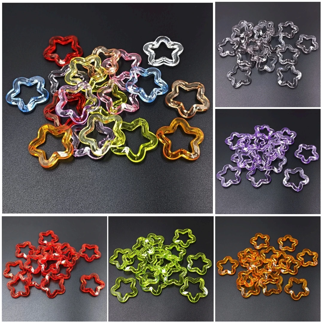 30mm Star Loose Beads 10Pcs Pentagonal Pendant Acrylic Transparent Fashion DIY Jewelry Accessories for Bracelet Earring Making
30mm Star Loose Beads 10Pcs Pentagonal Pendant Acrylic Transparent Fashion DIY Jewelry Accessories for Bracelet Earring Making