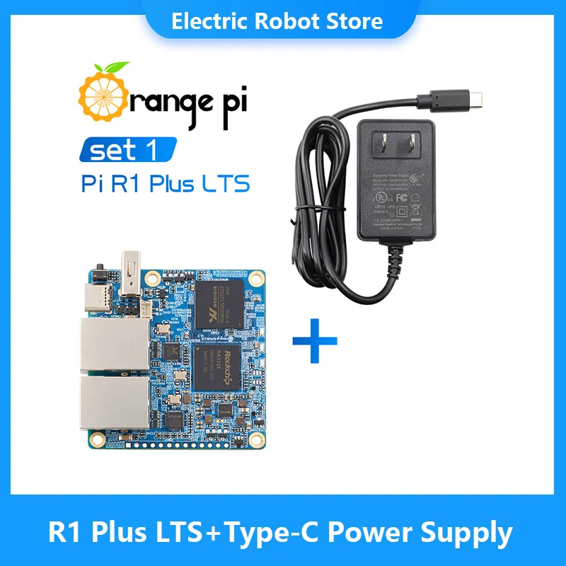 

Orange Pi R1 Plus LTS+Type-C Power Supply,1GB RAM with RK3328,Open Source Board Computer, Run Android 9/Ubuntu/Debian/OpenWRT OS