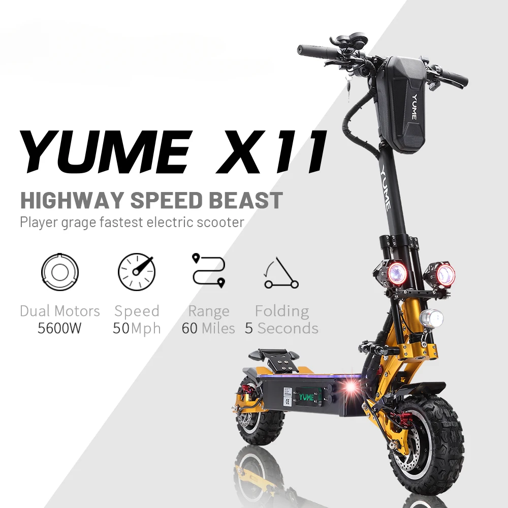 YUME Wolf King electric scooter with 5000W dual motor folding adult 11 inch off road electric motorcycles scootercustom
YUME Wolf King electric scooter with 5000W dual motor folding adult 11 inch off road electric motorcycles scootercustom