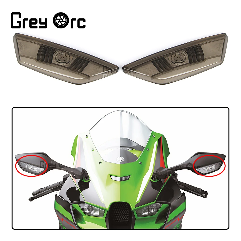 Rear Mirror Turn Signal Mirror Cover For Kawasaki Ninja ZX-10R ZX10R ZX 10R 2019-2021 Motorcycle ABS LED Rearview Light Lens
Rear Mirror Turn Signal Mirror Cover For Kawasaki Ninja ZX-10R ZX10R ZX 10R 2019-2021 Motorcycle ABS LED Rearview Light Lens