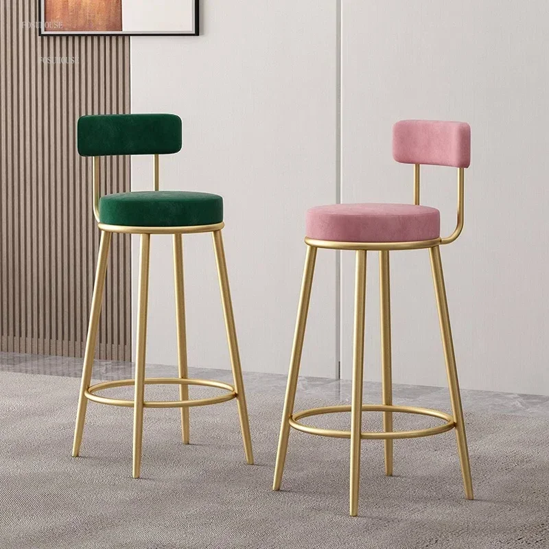 

Скандинавские железные барные стулья, роскошная мебель для дома и кухни, золотой барный стул, дизайнерский гостиничный стол для отдыха, высокий барный стул