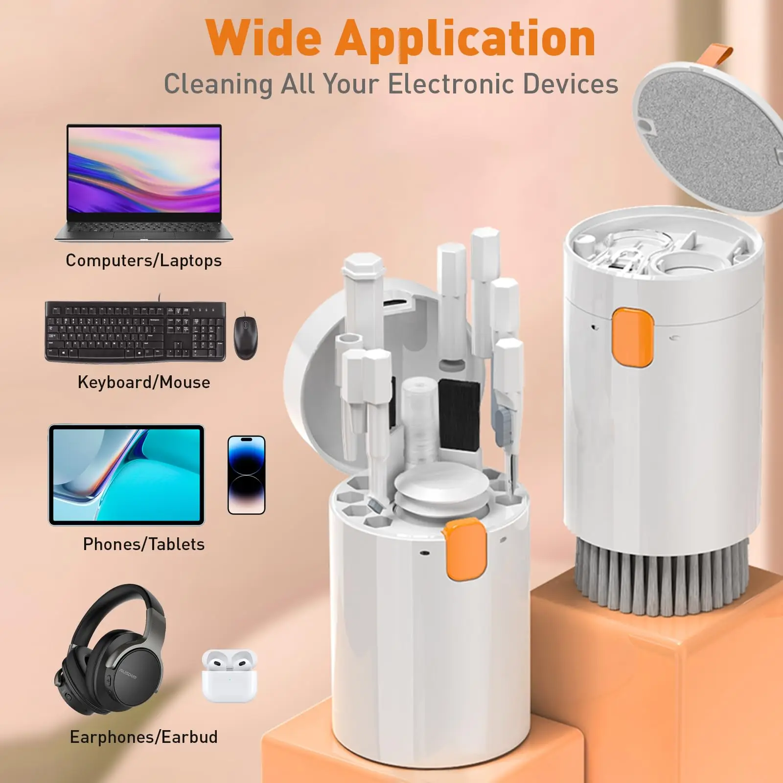 20-in-1 Computer Keyboard Cleaner Brush Camera Lens Screen cleaning Set Earphones Cleaning Pen Cleaning Tools Keycap Puller
20-in-1 Computer Keyboard Cleaner Brush Camera Lens Screen cleaning Set Earphones Cleaning Pen Cleaning Tools Keycap Puller