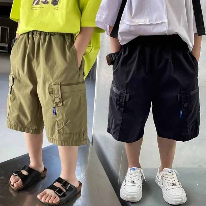 

Шорты для мальчиков летняя тонкая Детская Красивая Корейская версия Повседневная Рабочая одежда Капри новые брюки для детей среднего и маленького возраста