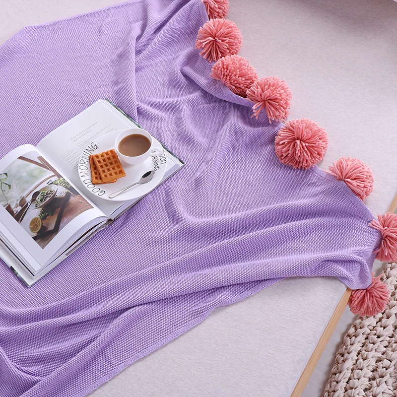 Inyahome Skin Friendly Pompom Cozy Acrylic Textured Throw Blankets All Season Breathable Bedspread for Boho Fall Couch Lilac
Inyahome Skin Friendly Pompom Cozy Acrylic Textured Throw Blankets All Season Breathable Bedspread for Boho Fall Couch Lilac
