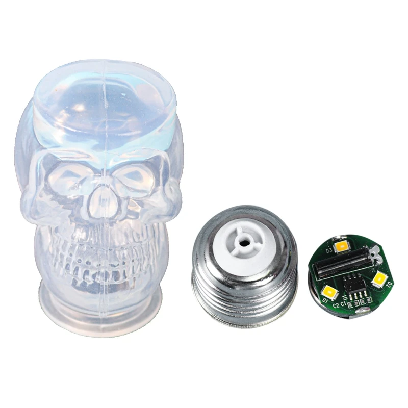 Silicone Mold DIY Skull for Head Light Bulb Lamp Base Wick Crystal Epoxy Resin Mould for DIY Handmade Crafts Home Decora
Silicone Mold DIY Skull for Head Light Bulb Lamp Base Wick Crystal Epoxy Resin Mould for DIY Handmade Crafts Home Decora