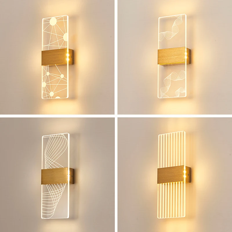 New Led bedroom bedside wall lamp modern gold Transparent corridorwall sconces living room Light hotel project lighting
New Led bedroom bedside wall lamp modern gold Transparent corridorwall sconces living room Light hotel project lighting
