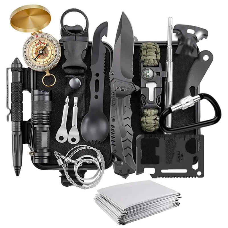 

Outdoor Survival Kit Multifunction First Aid SOS Defense Tactical EDC Emergency Travel Camping Equipment Wilderness Adventure