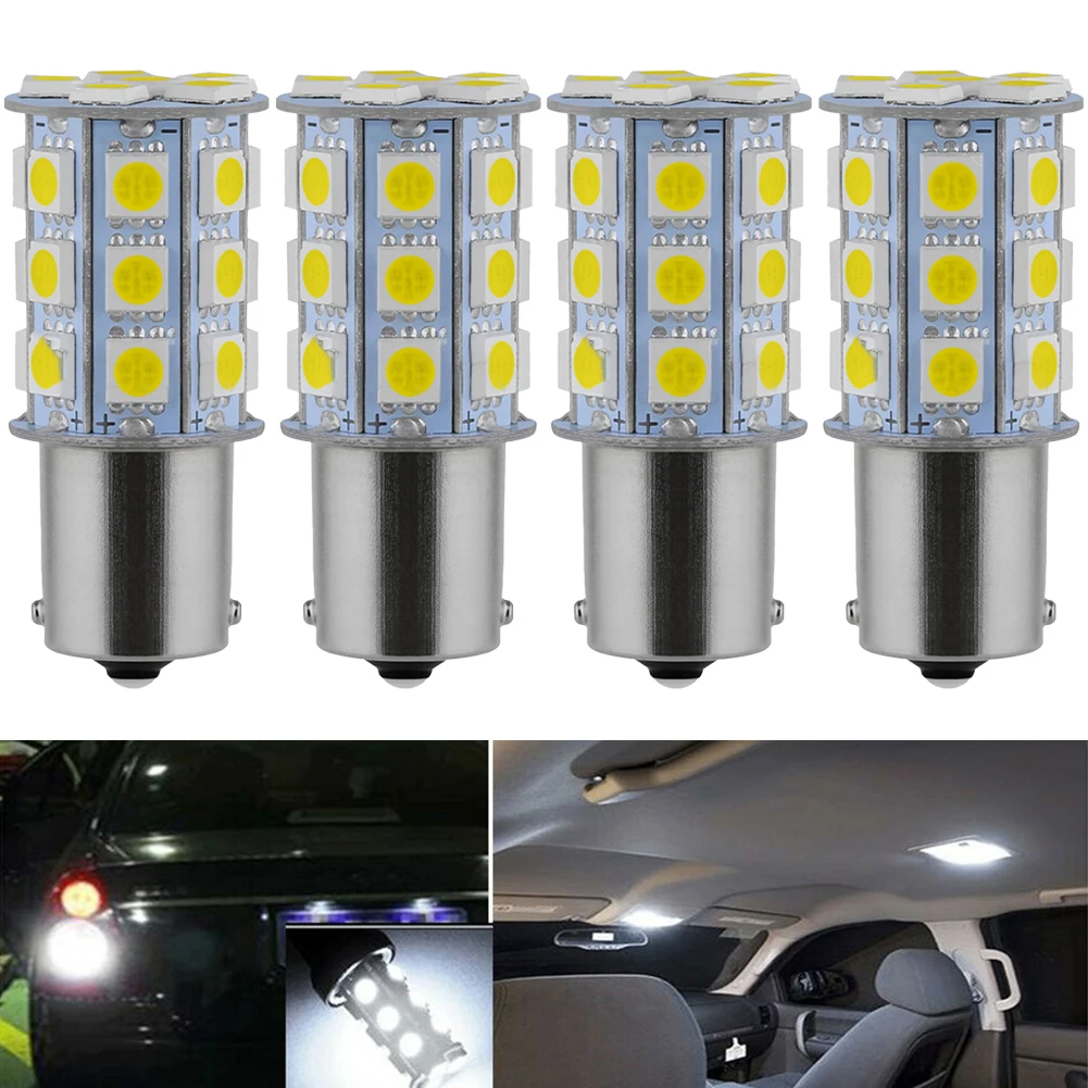 4pcs 1156 27SMD LED Bulbs 12V White PCB Turn Signal Lamps Car Brake Lights Universal Lighting Accessories High Brightness
4pcs 1156 27SMD LED Bulbs 12V White PCB Turn Signal Lamps Car Brake Lights Universal Lighting Accessories High Brightness