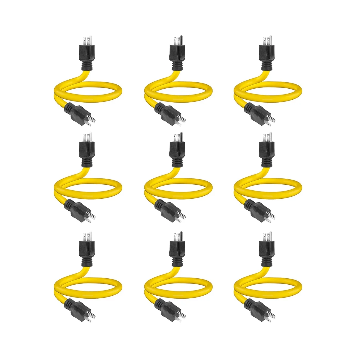 20 PCS 3 Male to Male Extension Cord, Generator Adapter Cord 5-15P for Transfer Switch,12AWG 125V (2FT) (Yellow)
20 PCS 3 Male to Male Extension Cord, Generator Adapter Cord 5-15P for Transfer Switch,12AWG 125V (2FT) (Yellow)
