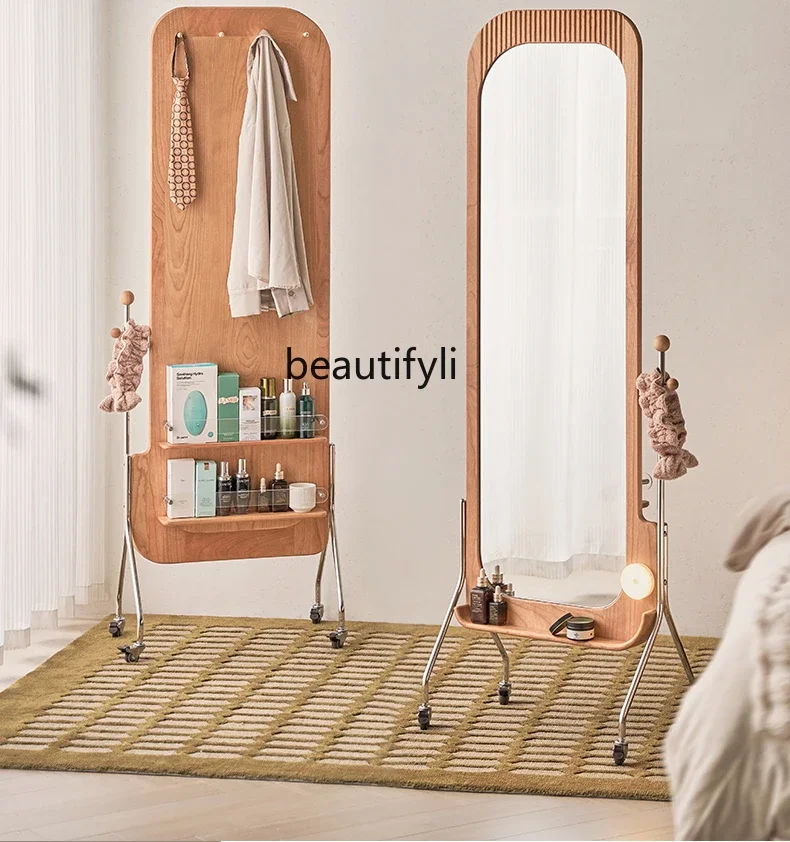 Solid Wood Full-Length Mirror Bedroom Dressing Multifunctional Floor Mirror Movable Storage Mirror Rotating
Solid Wood Full-Length Mirror Bedroom Dressing Multifunctional Floor Mirror Movable Storage Mirror Rotating