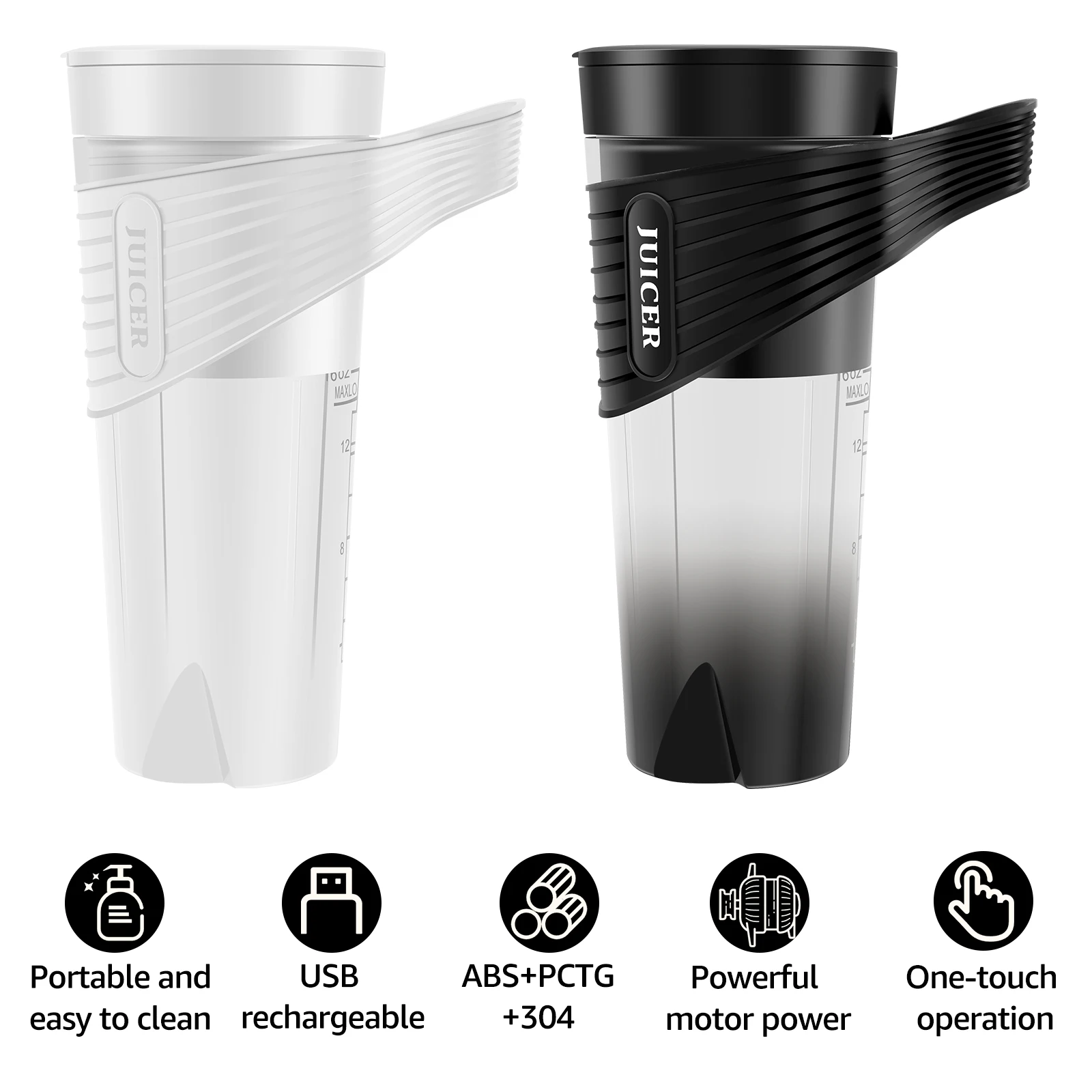 Portable Blender 4000mAh Rechargeable Mini Juice Blender 400ml Blender Juicer Cup with 6 Stainless Steel Blades 18000-20000r/m
Portable Blender 4000mAh Rechargeable Mini Juice Blender 400ml Blender Juicer Cup with 6 Stainless Steel Blades 18000-20000r/m
