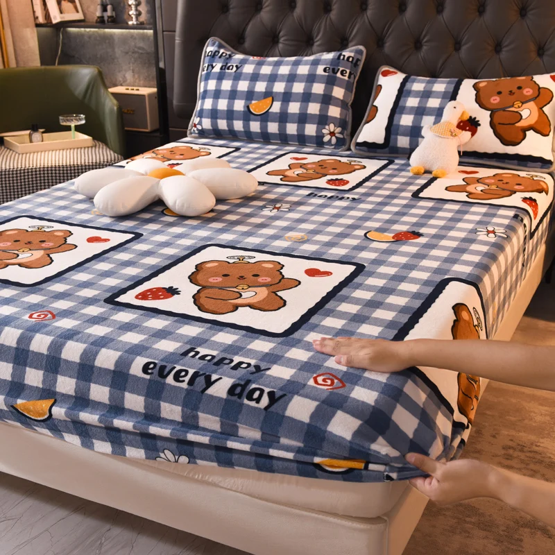 Soft Thicken Flannel Quilted Mattress Cover Winter Warm Velvet King Queen Customized Mattress Protector Cover
Soft Thicken Flannel Quilted Mattress Cover Winter Warm Velvet King Queen Customized Mattress Protector Cover