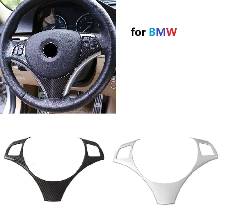 

Carbon Fiber Car Steering Wheel Panel Decoration Cover Trim Moulding Sticker for BMW 1 3 Series E87 E90 E92 E93 2005-2012