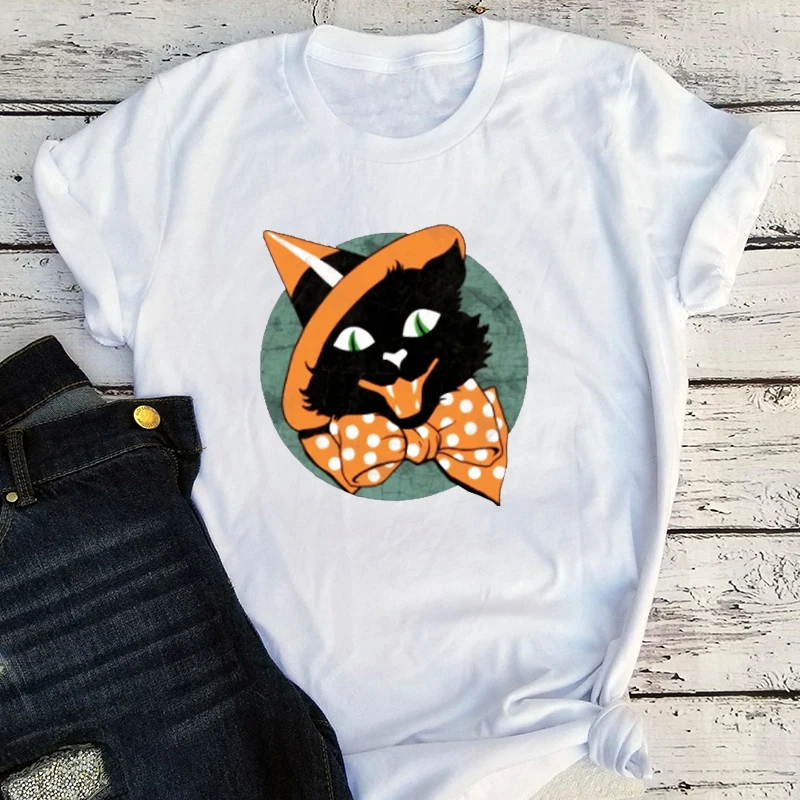 Vintage Halloween Black Cat Tshirt Women Goth Halloween Women Sexy Tops Summer Tees 2022 Vintage Gifts Harajuku Shirt
Vintage Halloween Black Cat Tshirt Women Goth Halloween Women Sexy Tops Summer Tees 2022 Vintage Gifts Harajuku Shirt