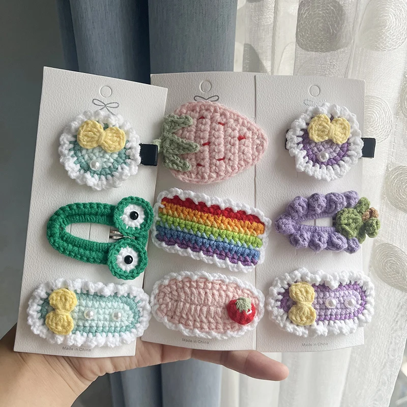 3Pcs Handmade Crochet Rainbow Frog Grape Purple Bow Hair Clip Wool Knitting Elegant Hairpins
3Pcs Handmade Crochet Rainbow Frog Grape Purple Bow Hair Clip Wool Knitting Elegant Hairpins
