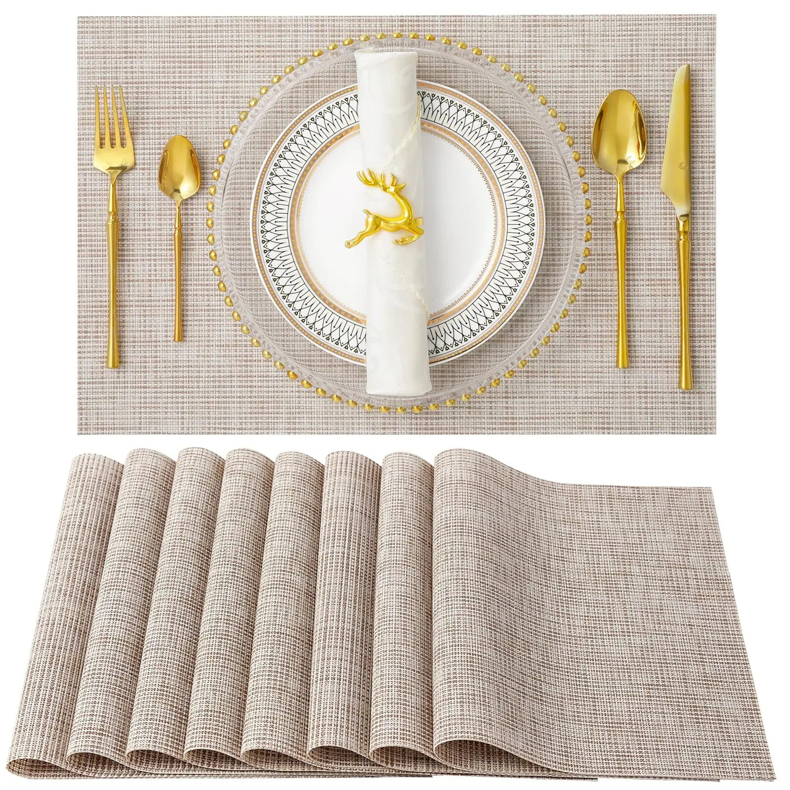 2 Pieces of Nordic Style PVC Placemat The Hotel Cafe Washless Table Mat, Cup, Bowl and Table Mat Woven
2 Pieces of Nordic Style PVC Placemat The Hotel Cafe Washless Table Mat, Cup, Bowl and Table Mat Woven