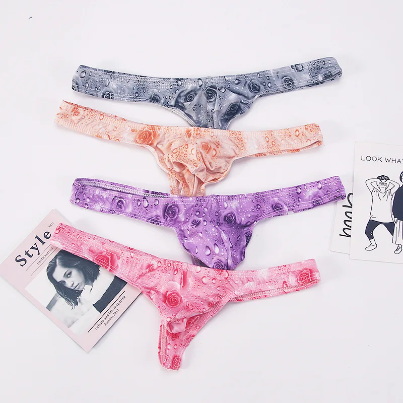 Fashion Print Men G-string Underwear Sexy Breathable Underpants Low-Rise Comfortable Man Thongs Tanga T-back Male Panties Bikini 
Fashion Print Men G-string Underwear Sexy Breathable Underpants Low-Rise Comfortable Man Thongs Tanga T-back Male Panties Bikini