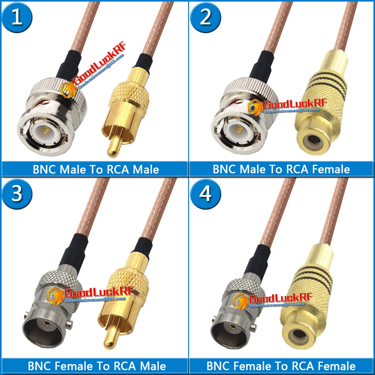 High-quality Q9 BNC Male To RCA Female Pigtail Jumper Surveillance Video RG316 BNC to AV video recorder Extend cable copper
High-quality Q9 BNC Male To RCA Female Pigtail Jumper Surveillance Video RG316 BNC to AV video recorder Extend cable copper