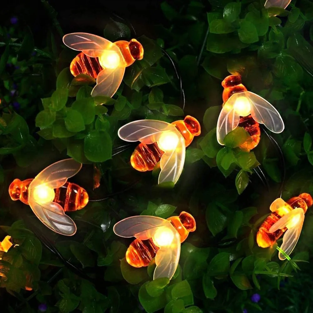 5M/7M/12M Solar Bee String Lights Outdoor Fairy Light Chritmas Garland 8 Modes Waterproof Patio Light for Garden Party Decor
5M/7M/12M Solar Bee String Lights Outdoor Fairy Light Chritmas Garland 8 Modes Waterproof Patio Light for Garden Party Decor