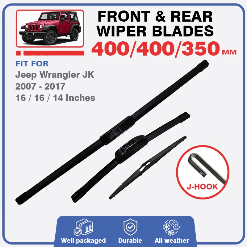Передние и задние щетки стеклоочистителя для Jeep Wrangler JK 2007-2017, лобовое стекло, Аксессуары для автомобилей 2010 2011 2012 2013 2014
Передние и задние щетки стеклоочистителя для Jeep Wrangler JK 2007-2017, лобовое стекло, Аксессуары для автомобилей 2010 2011 2012 2013 2014