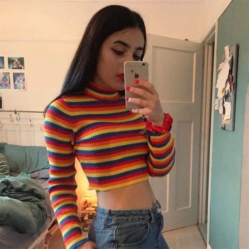 Women Turtleneck Short Sweater Sexy Pullover Knitted Spring Winter Female Jumper 2024 Trendy Long Sleeve Girl Cool Sweaters
Women Turtleneck Short Sweater Sexy Pullover Knitted Spring Winter Female Jumper 2024 Trendy Long Sleeve Girl Cool Sweaters