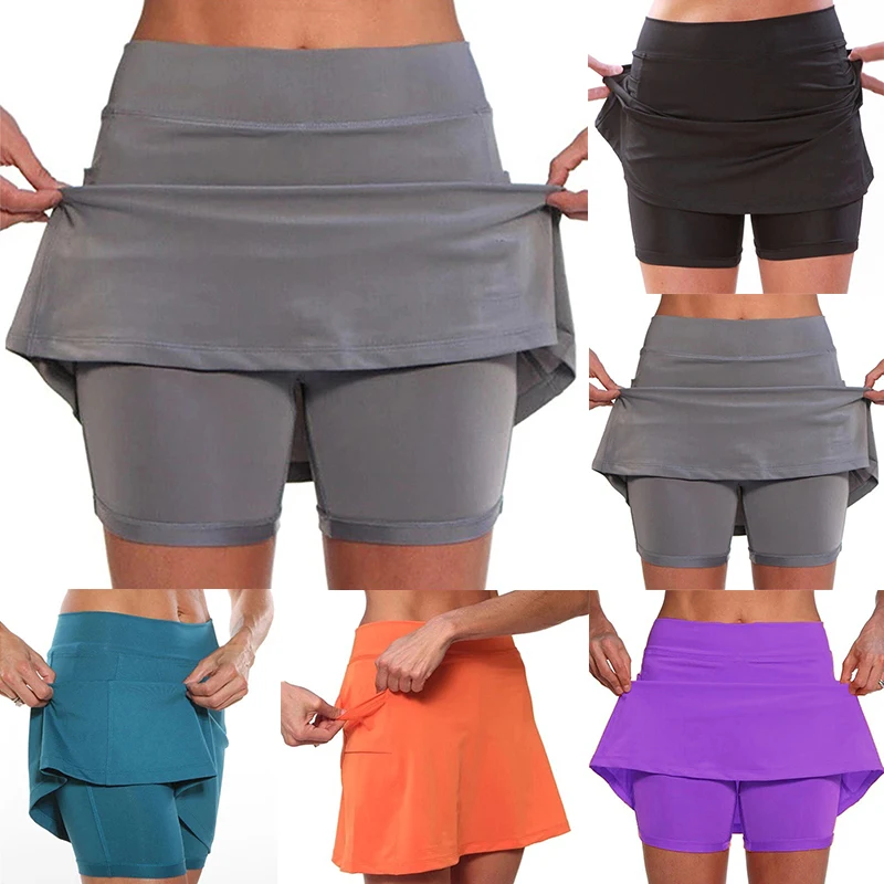 

Girls Female Gym Short Dance Anti-Emptied Running Fitness Shorts Pant for Women Sports Tennis Skirt Short Skirt Skinny Pants