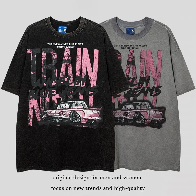 2023 Summer Fashion Clothing Cotton Short Sleeve T-Shirt Creative Cartoon Car Letter Printing Loose Casual Round Neck Unisex Top
2023 Summer Fashion Clothing Cotton Short Sleeve T-Shirt Creative Cartoon Car Letter Printing Loose Casual Round Neck Unisex Top