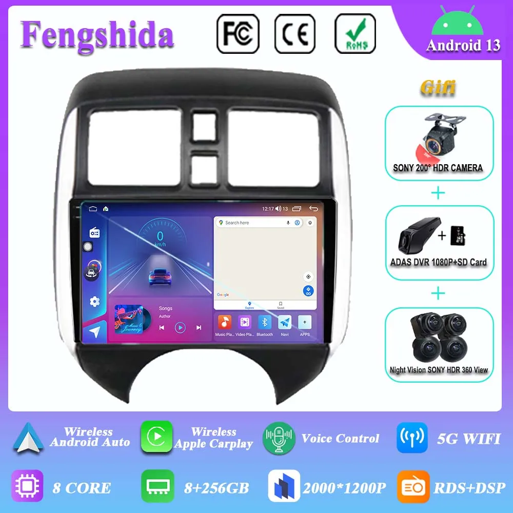 Android 13 Car Radio DVD Stereo Head Unit For Nissan Versa Note 2014-2016 LHD Multimedia Player GPS Navigation 7862 CPU NO 2DIN
Android 13 Car Radio DVD Stereo Head Unit For Nissan Versa Note 2014-2016 LHD Multimedia Player GPS Navigation 7862 CPU NO 2DIN