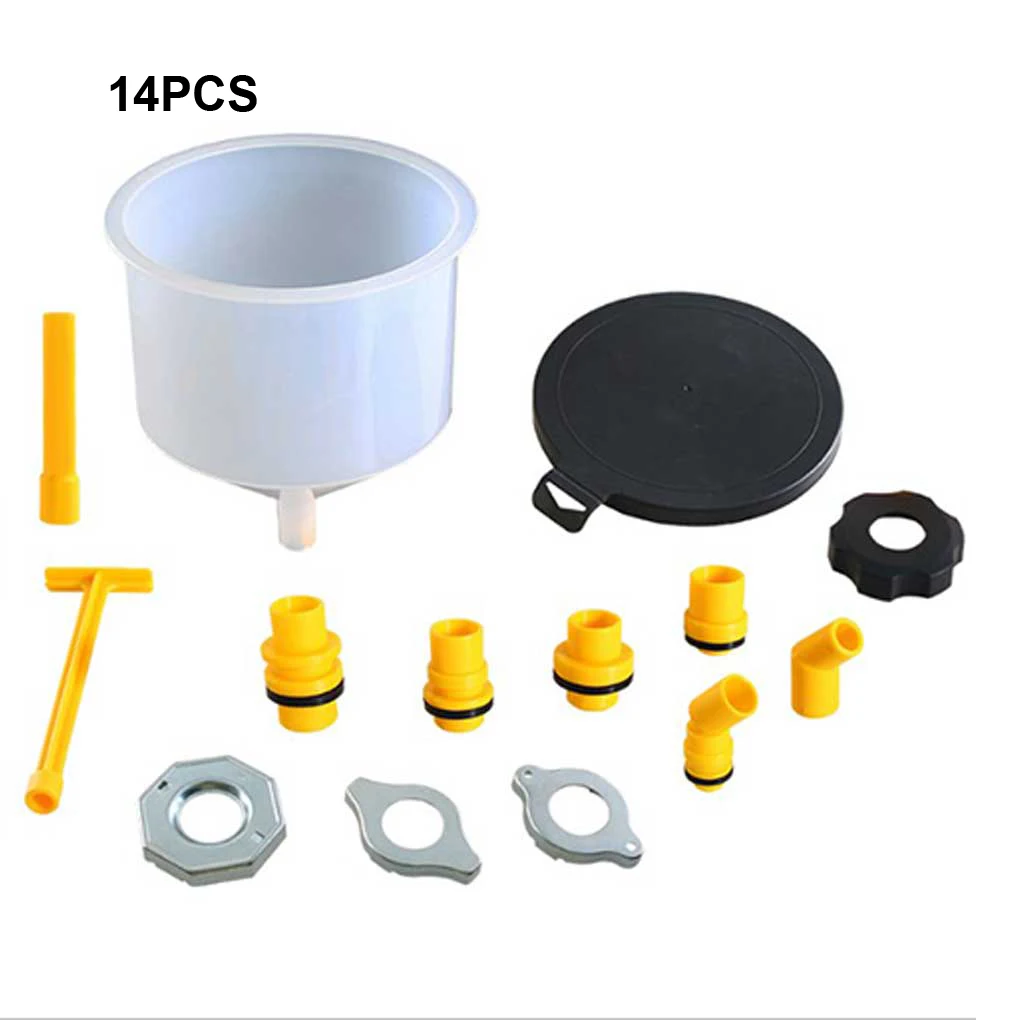 

14 Pieces/Set Engine Radiator Coolant Filling Funnel Kit Water Cooling Refill Tools Portable Spill-proof Funnels