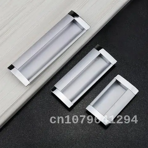 

1PC Aluminum Alloy Embed Door Drawer Handle Kitchen Cabinet Cupboard Wardrobe Drawer Door Knob Hidden Pulls Furniture Handle