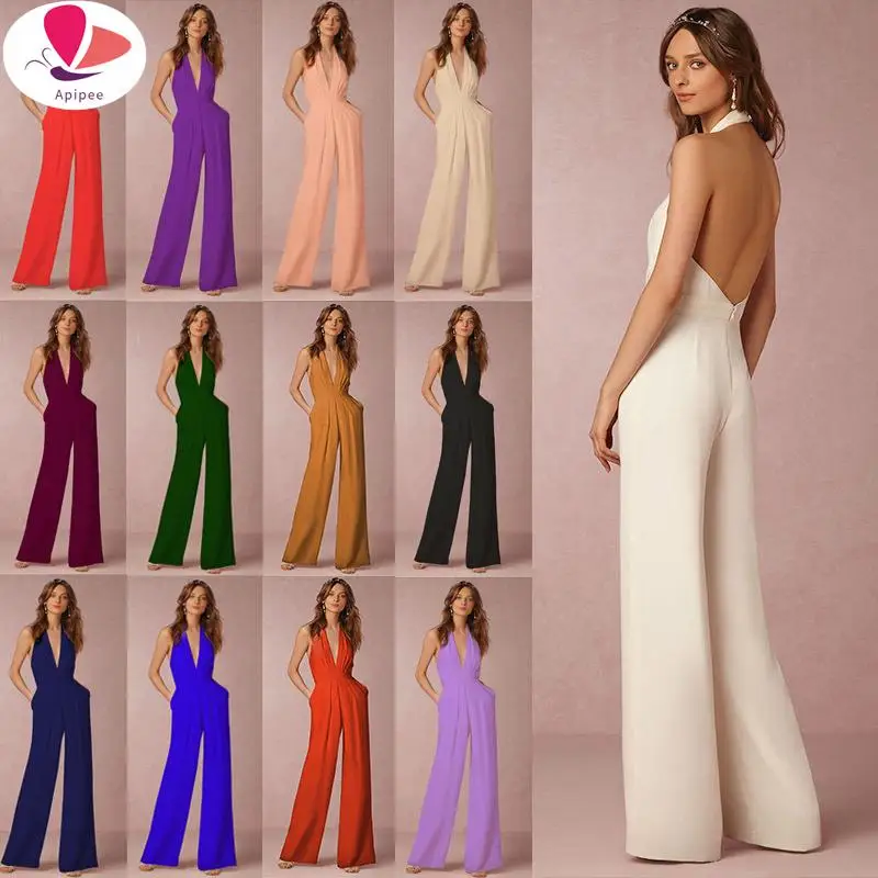 Spring Autumn Sexy Women Strap Loose Jumpsuit Summer Wide Leg Pants Solid Dungaree Bib Overalls Sleeveless Oversized Jumpsuits
Spring Autumn Sexy Women Strap Loose Jumpsuit Summer Wide Leg Pants Solid Dungaree Bib Overalls Sleeveless Oversized Jumpsuits