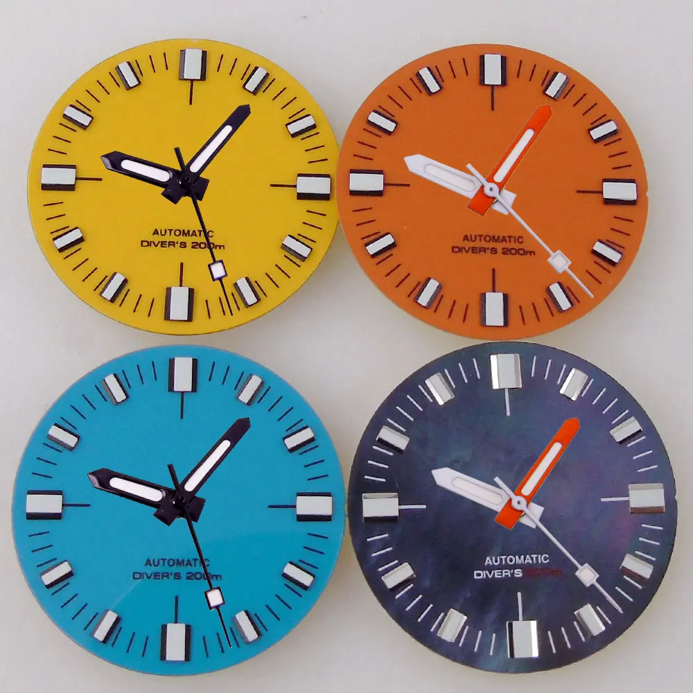 28.5mm Yellow/Orange/Blue Sterile Watch Dial Face For NH35A NH36A ETA2824 PT5000 Automatic Movement Luminous Watch Accessories
28.5mm Yellow/Orange/Blue Sterile Watch Dial Face For NH35A NH36A ETA2824 PT5000 Automatic Movement Luminous Watch Accessories