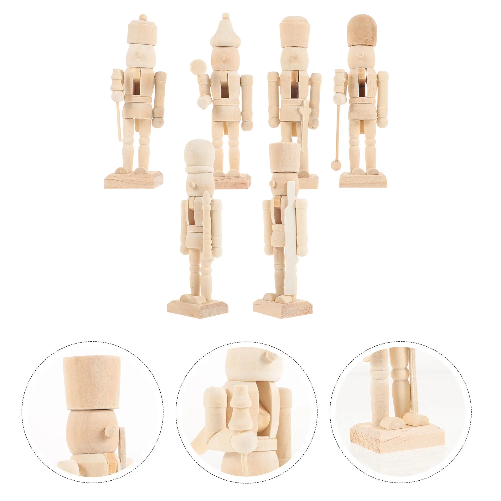 Wooden Nutcracker Puppet Wood Doll Soldier Decor Pendant Party Doll Supplies Unpainted Nutcracker
Wooden Nutcracker Puppet Wood Doll Soldier Decor Pendant Party Doll Supplies Unpainted Nutcracker
