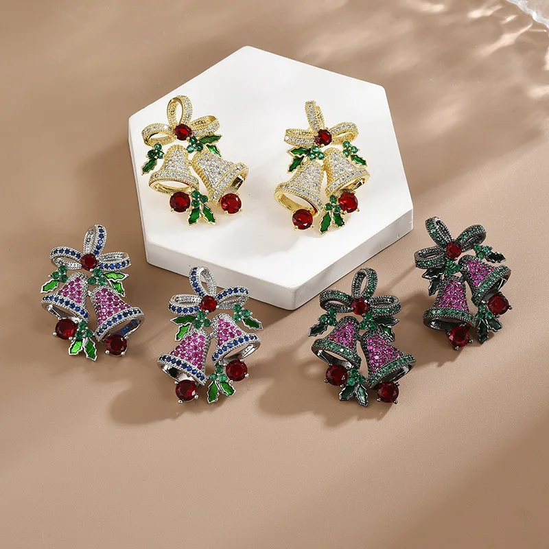 New Christmas Bell Earrings Fashion Christmas Wind Bell Pendant Copper Women's Jewelry
New Christmas Bell Earrings Fashion Christmas Wind Bell Pendant Copper Women's Jewelry