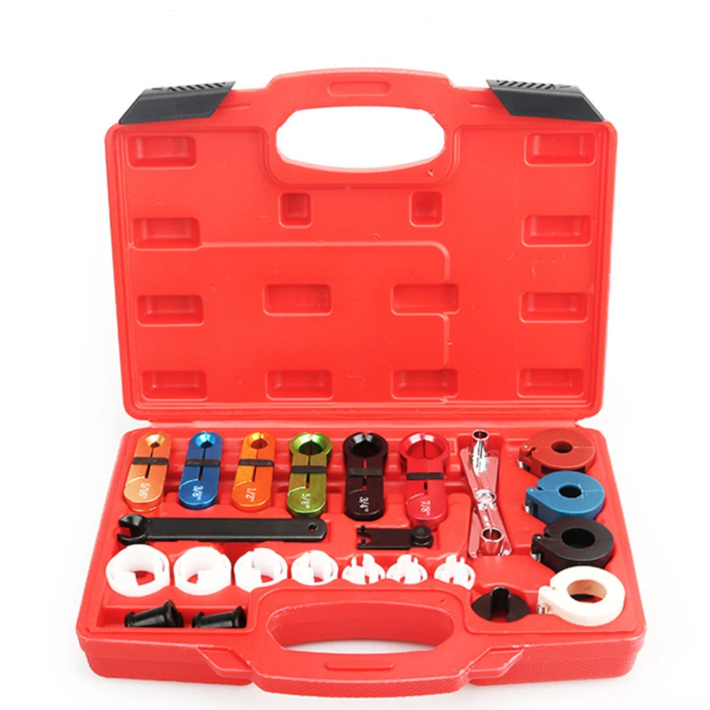22pcs Fuel Transmission Line Cooler Quick Disconnect Auto A/C Tool Kit Set Master Quick Disconnect Tool Kit for Ford/Vauxhall
22pcs Fuel Transmission Line Cooler Quick Disconnect Auto A/C Tool Kit Set Master Quick Disconnect Tool Kit for Ford/Vauxhall