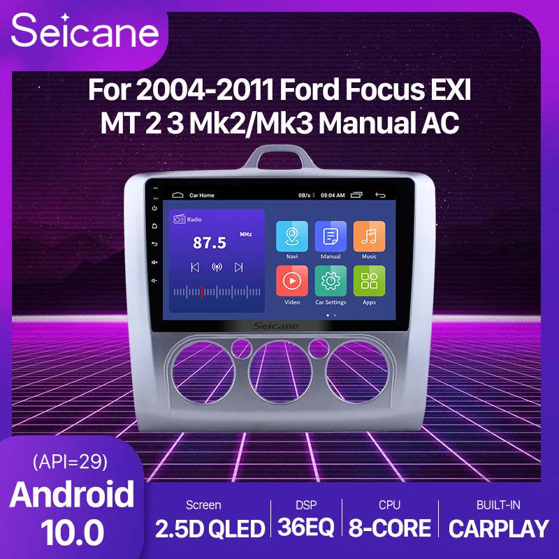 Seicane 9" HD Touchscreen 2DIN Android 10 Octa-Core Car Radio Multimedia Player GPS Navigation For Ford Focus 2 Exi MT 2004-2011
Seicane 9" HD Touchscreen 2DIN Android 10 Octa-Core Car Radio Multimedia Player GPS Navigation For Ford Focus 2 Exi MT 2004-2011