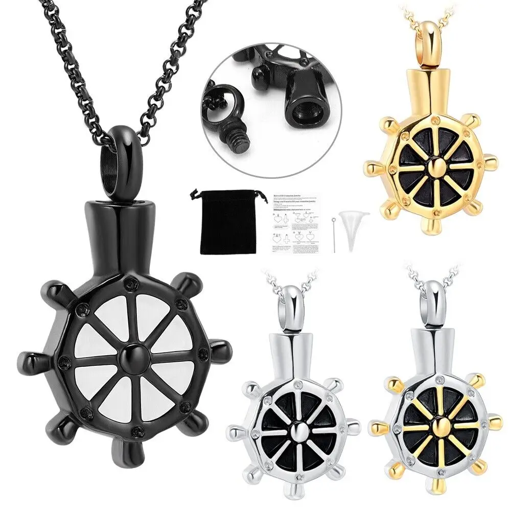 Rudder Memorial Urn Cremation Necklace Keepsake Locket Pendant For Human/Pet Ashes Stainless Steel Urns Jewelry
Rudder Memorial Urn Cremation Necklace Keepsake Locket Pendant For Human/Pet Ashes Stainless Steel Urns Jewelry