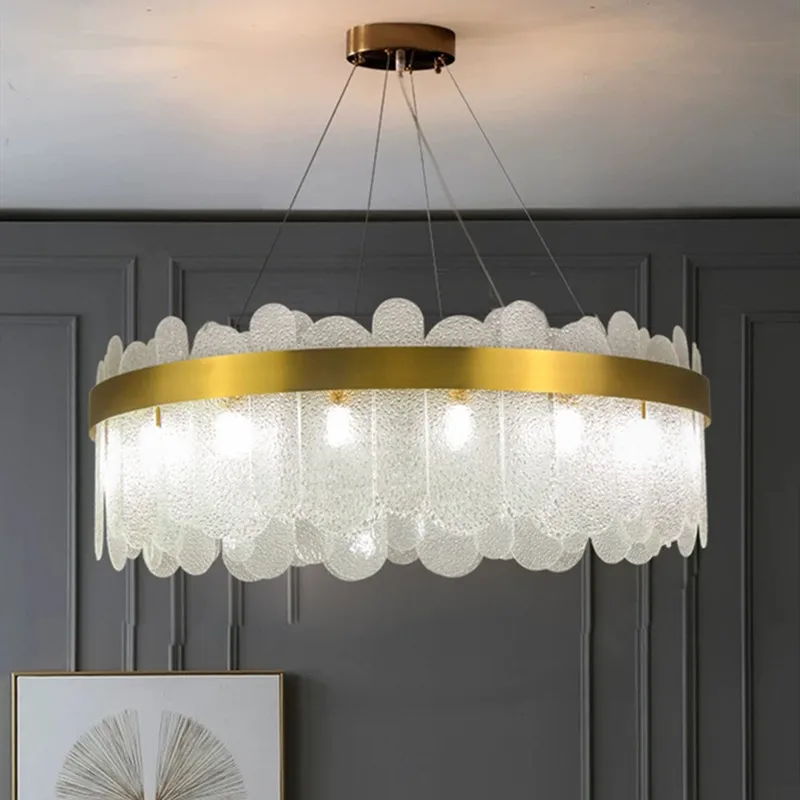 

Nordic Somke Gray Glass Chandelier Mid Century Modern Led Chandelier Lighting Living Room Decoration Light Fixtures For Celling