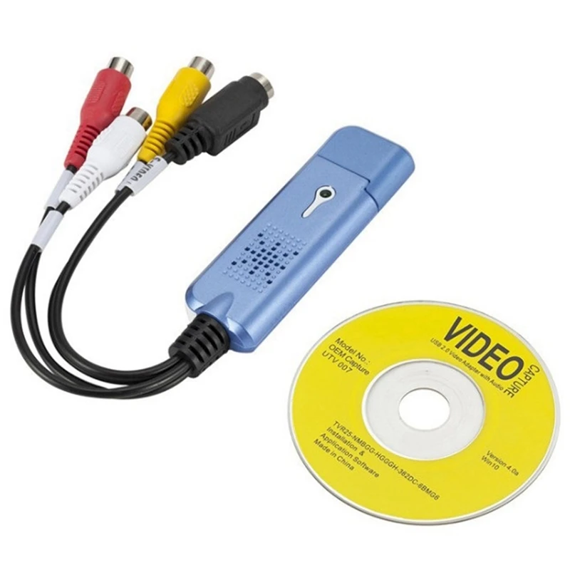 

USB 2.0 Video Capture Card VHS VCR TV To DVD Converter For Mac OS X PC Windows 7 8 10 Spare Parts