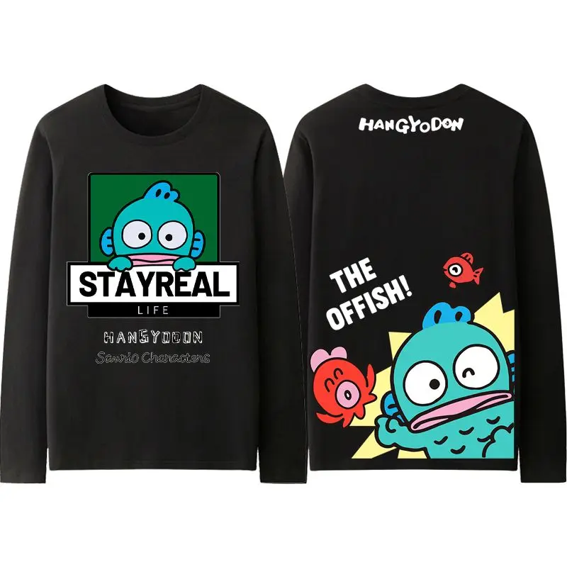 Anime Kawaii Sanrio Hangyodon Cute Cartoon Girl T-Shirt Fashion Cartoon Pure Cotton Autumn Clothes Long Sleeves Gift for Friends
Anime Kawaii Sanrio Hangyodon Cute Cartoon Girl T-Shirt Fashion Cartoon Pure Cotton Autumn Clothes Long Sleeves Gift for Friends