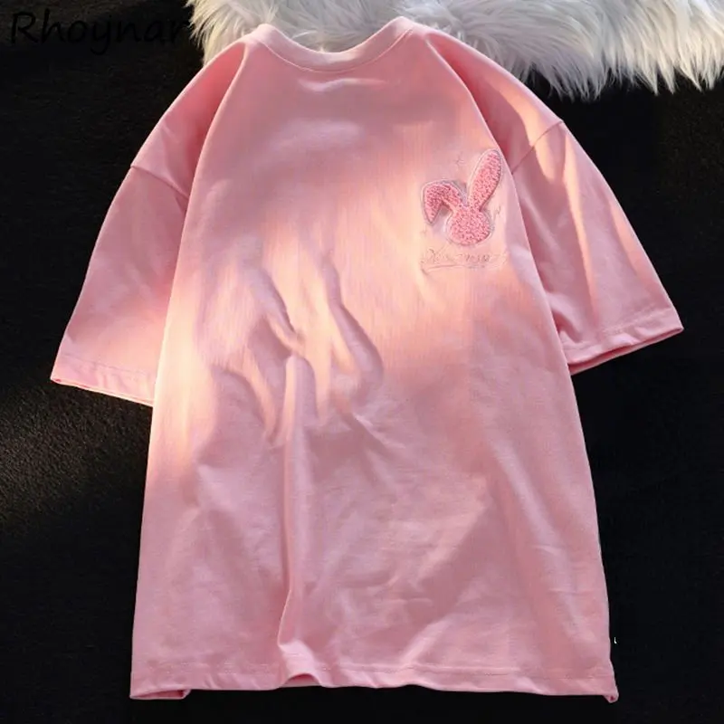 Блузка женская с круглым вырезом, милый мешковатый Топ, летняя одежда для девушек, с флокировкой, в Корейском стиле, с вышивкой, в винтажном стиле для подростков 
Блузка женская с круглым вырезом, милый мешковатый Топ, летняя одежда для девушек, с флокировкой, в Корейском стиле, с вышивкой, в винтажном стиле для подростков