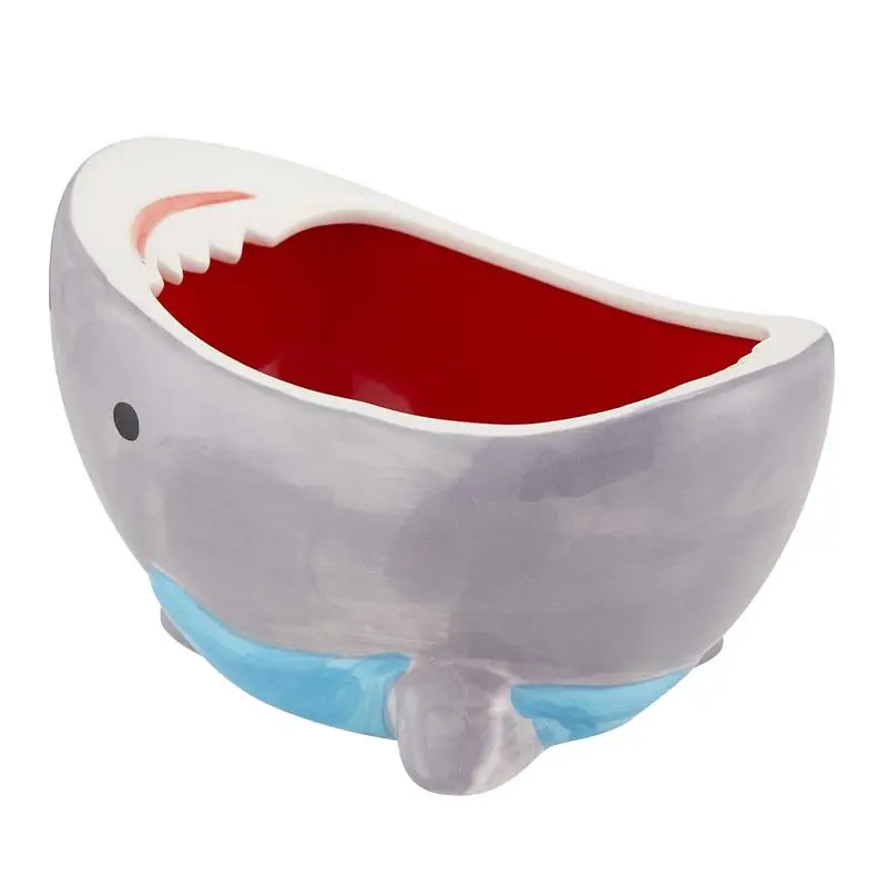 

3D Shark Large Storage Bowl Safe Healthy Snack Bowl Candy Dish Microwave Safe Food Dispenser Feeder For Pets Supplies Parties